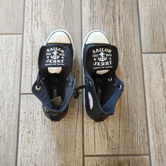 Rare Genuine Leather Converse All Star Chuck Taylor Sailor Jerry Shoes - Men's 4 - Picture 9 of 16